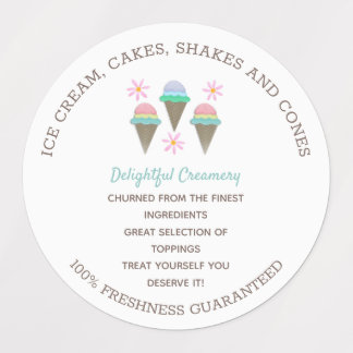 Eis Cream Food Labels Etiketten