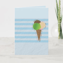Eis Cream Happy Birthday Card Karte