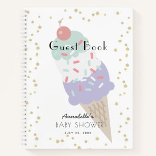 Eis Cream Lila Baby Showbook Notizbuch
