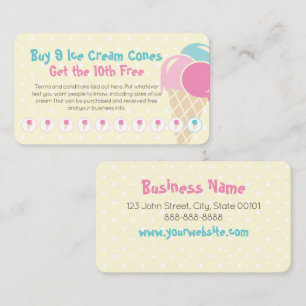 Eis Cream Loyalty Briefmarke Punch Card - Kaufen S Treuekarte