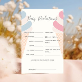 Eis Cream Pastel Gender Reveal Baby Vorhersagen