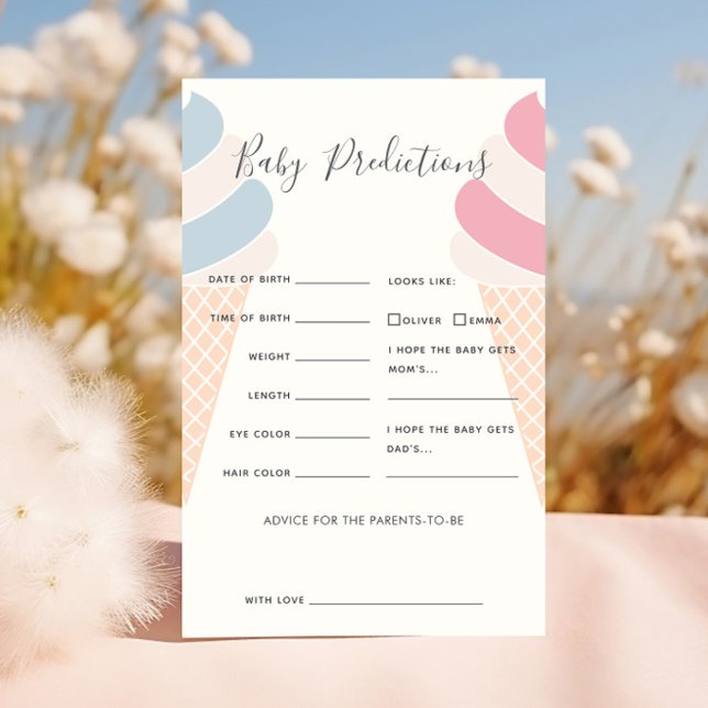 Eis Cream Pastel Gender Reveal Baby Vorhersagen (Von Creator hochgeladen)