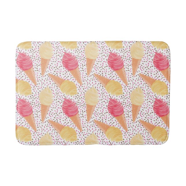 Eis Cream Pattern Badematten (Vorderseite)