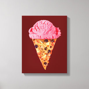 Eis Cream Pizza Canvas Print Leinwanddruck