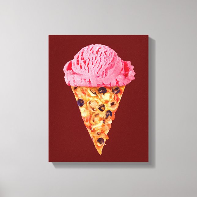 Eis Cream Pizza Canvas Print Leinwanddruck (Vorderseite)