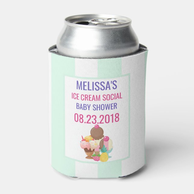 Eis Cream Social Baby Shooting Event Dosenkühler (Kanne Vorderseite)