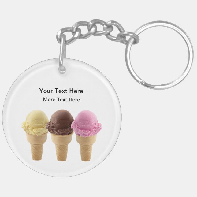 Eis Cream Sweet Business Promotions Schlüsselanhän Schlüsselanhänger (Rückseite komplett)