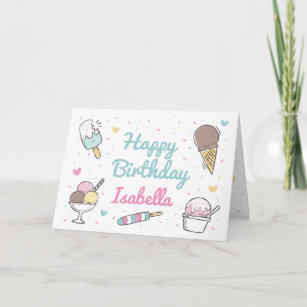 Eis Cream Sweet Celebration Happy Birthday Karte