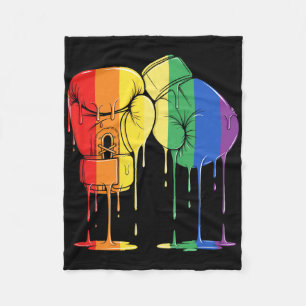 Eis Cream Tropfen Boxing Rainbow Lesbian Gay Pride Fleecedecke