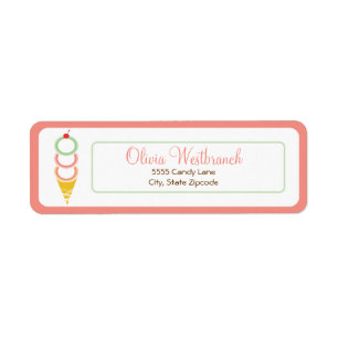 Eis-Creme-Adressetikett