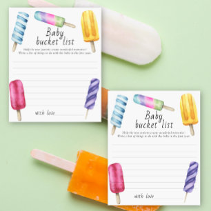 Eis Creme Baby Dusche - Baby Eimer List Spiel