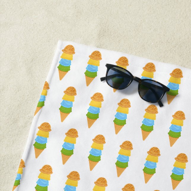 Eis Creme farbig Burp Tuch Strandtuch (Beispiel)