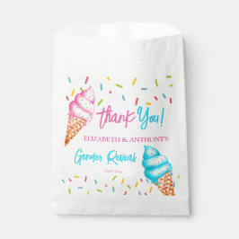Eis Creme Gender offenbaren danke Geschenktütchen