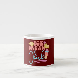 Eis Creme Hühnerpfeifen Eis Espressotasse