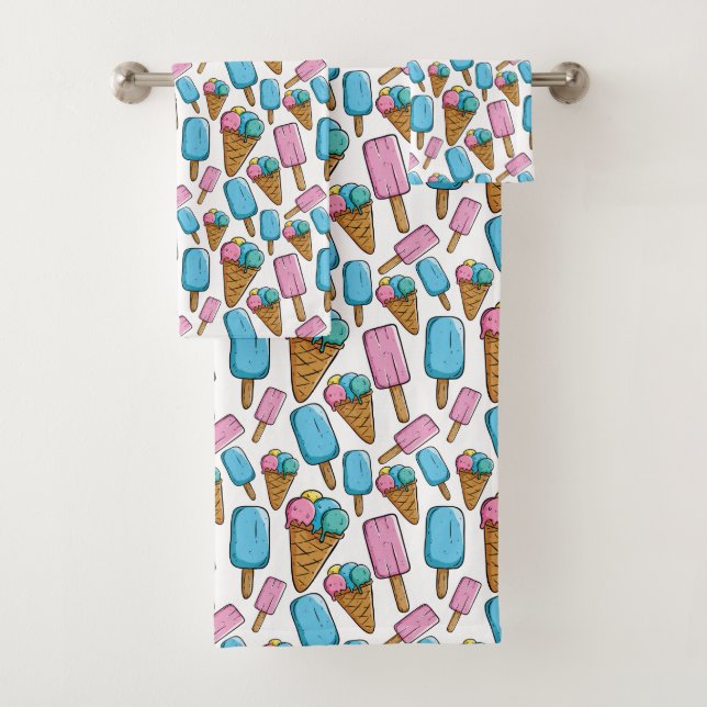 Eis Creme Pattern Handtuchhandtuch Set (Insitu)