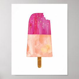 Eis Creme Popsiv Aquarelldruckposter Poster