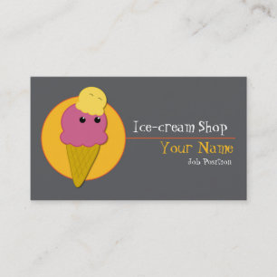 Eis-Creme-Shop-Visitenkarte Visitenkarte