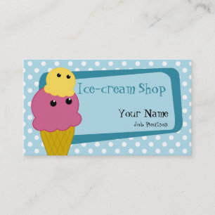 Eis-Creme-Shop-Visitenkarte Visitenkarte