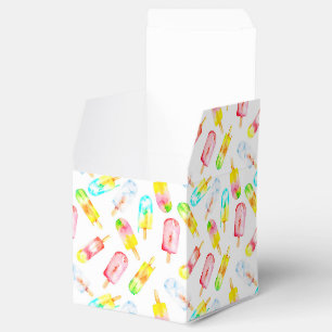 Eis-Creme trendige Aquarellgestaltung. Geschenkschachtel