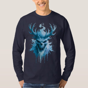 Eis-Dämon-Wasserfarbe-Langarmshirt T-Shirt