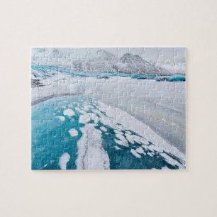 Eis des gefrorenen Gletschers, Island