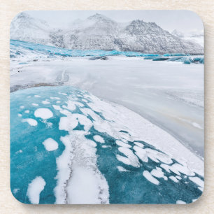 Eis des gefrorenen Gletschers, Island Untersetzer