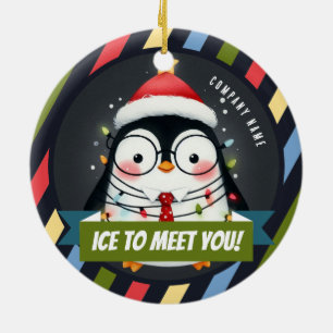 Eis dich kennenzulernen! Temp - Büroweihnachtsfeie Keramik Ornament
