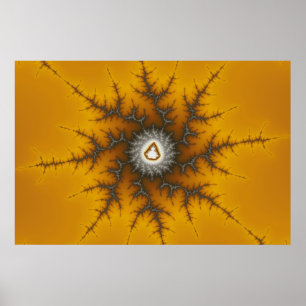 Eis-Flocke - Fraktal-Plakat Poster