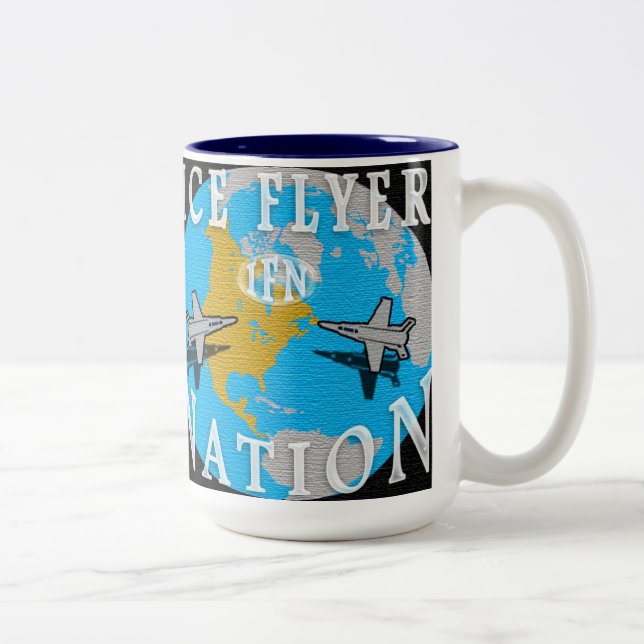 Eis-Flyer-Nations-Tasse Zweifarbige Tasse (Rechts)