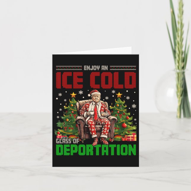 Eis genießt eine Eiskalte GL der Deportation Funny Karte (Vorderseite)