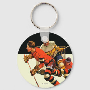 Eis-Hockey-Match Schlüsselanhänger