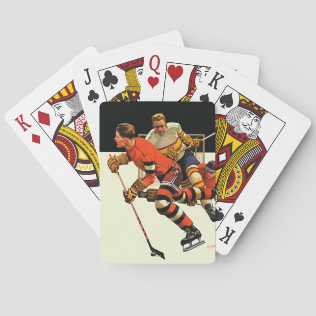 Eis-Hockey-Match Spielkarten (Rückseite)