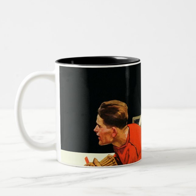 Eis-Hockey-Match Zweifarbige Tasse (Links)