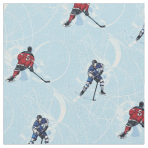 Eis-Hockey-Musterblau Stoff