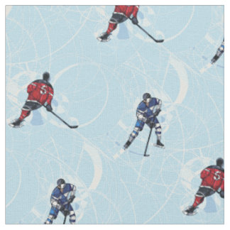 Eis-Hockey-Musterblau Stoff