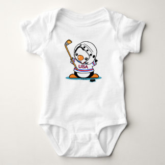 Eis-Hockey-Pinguin Baby Strampler