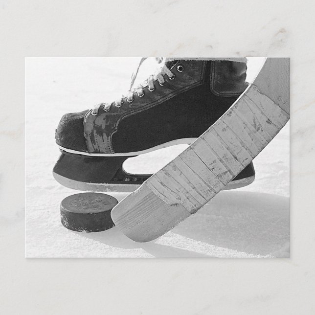 Eis-Hockey Postkarte (Vorderseite)