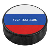 Eis-Hockey-Puck-Geschenkidee der russischen Flagge