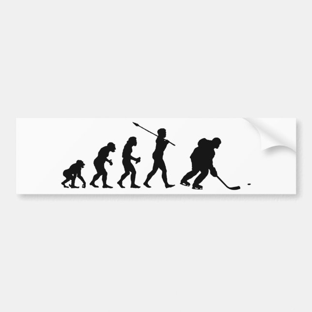 Eis-Hockey-Spieler Autoaufkleber (Vorne)