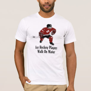Eis-Hockey-Spieler-Weg auf T-Shirt
