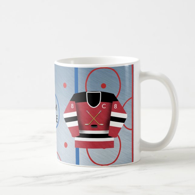 Eis-Hockey-Team-Jersey-Tasse Kaffeetasse (Rechts)