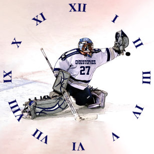 Hockey Wanduhren Zazzle Ch