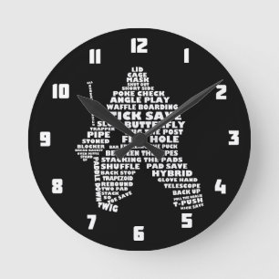 Eis-Hockey-Tormann-Text-Kunst-runde Uhr