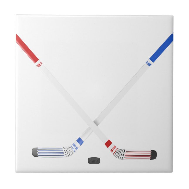 Eis-Hockeystöcke und -kobold Fliese (Vorderseite)