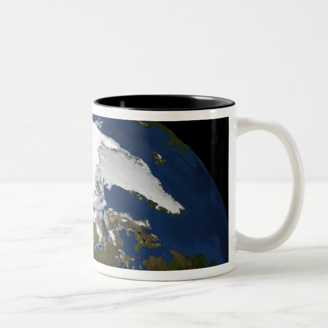 Eis im arktischen Meer 2005 Zweifarbige Tasse (Rechts)