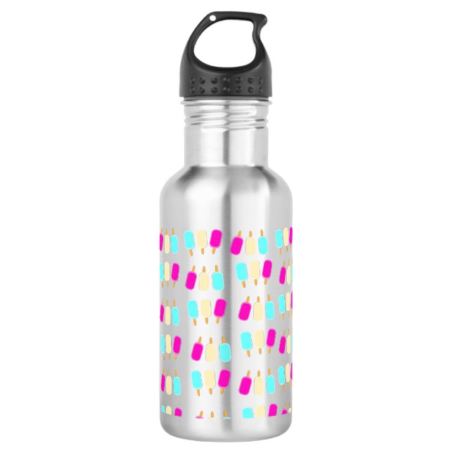 Eis in drei Farben Edelstahlflasche (Vorderseite)