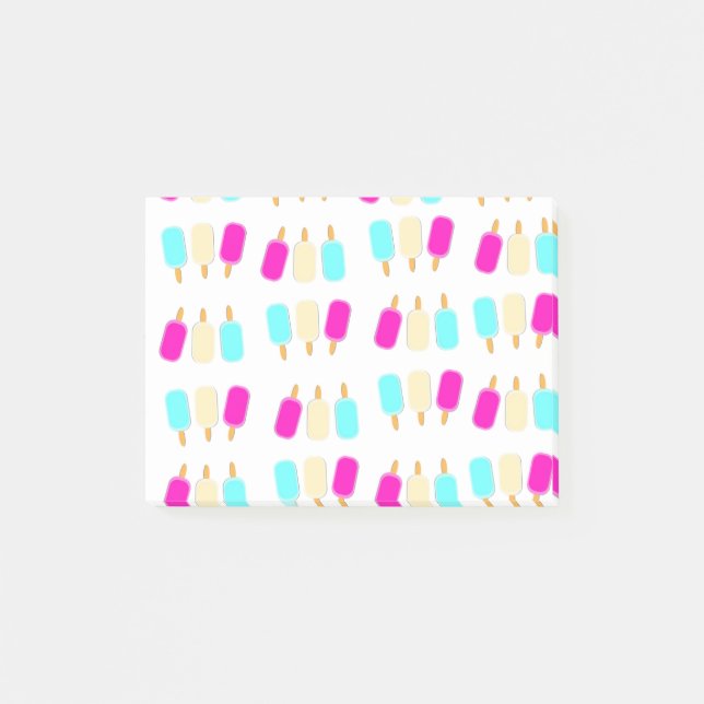 Eis in drei Farben Post-it Klebezettel (Vorderseite)