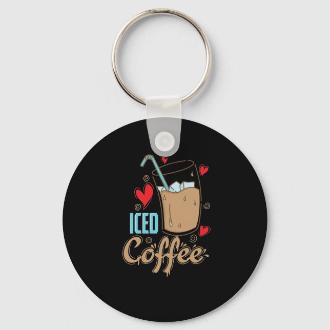 Eis Kaffee "Iced Coffee" Schlüsselanhänger (Vorderseite)