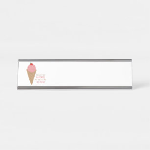 Eis kaufen schreibtischnamensplakette