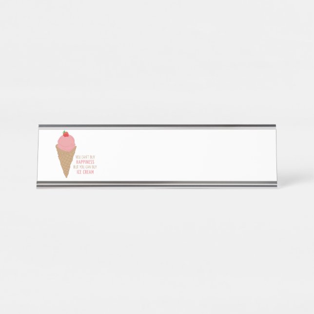 Eis kaufen schreibtischnamensplakette (Vorderseite )